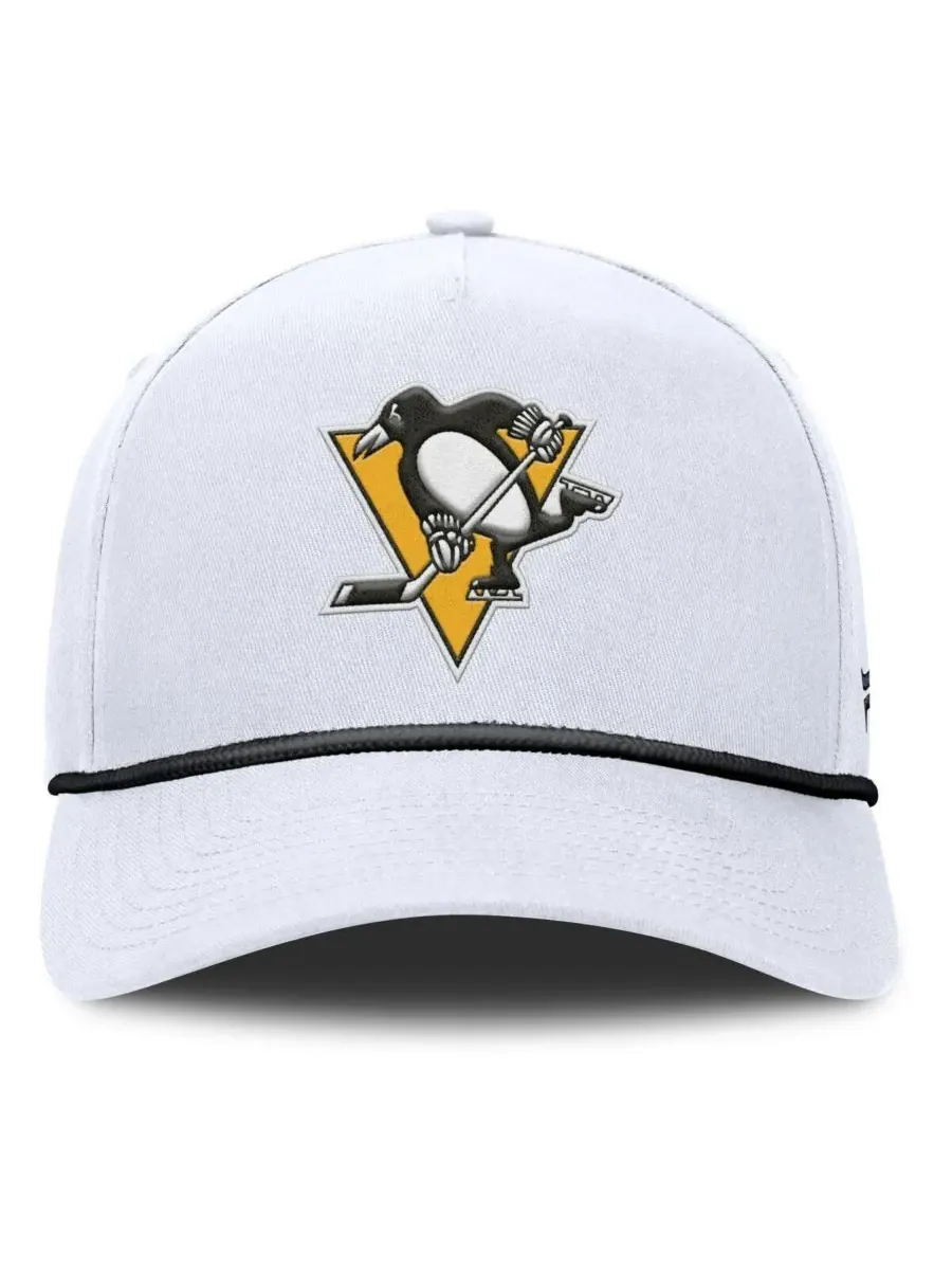 Fanatics Мужская белая регулируемая кепка Pittsburgh Penguins Rope A-Frame — изображение 2 из 4, белый