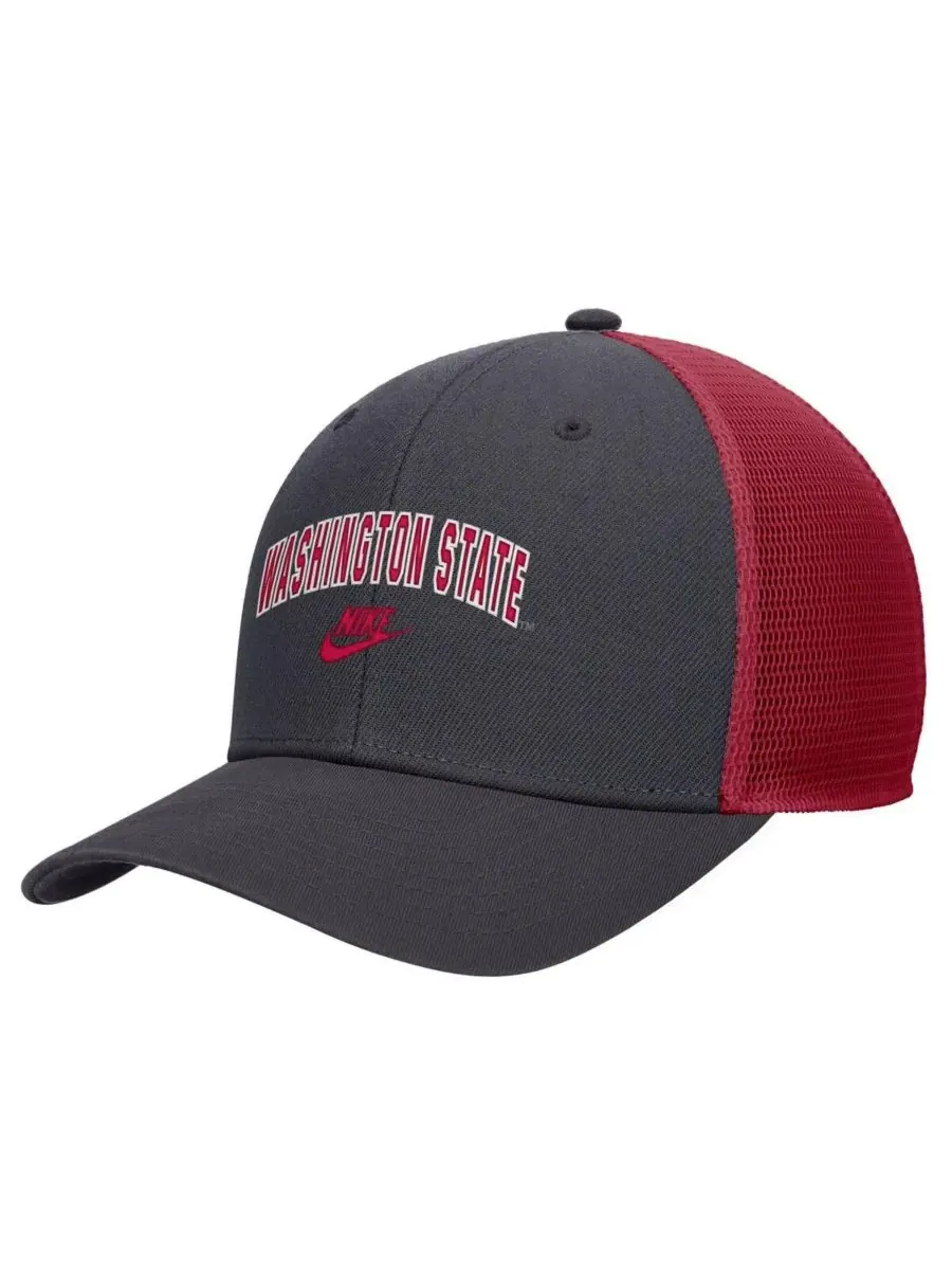 Nike Мужская серая бейсболка Washington State Cougars Vintage Arch Rise Performance Trucker с — изображение 1 из 2, серый