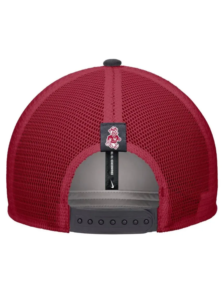 Nike Мужская серая бейсболка Washington State Cougars Vintage Arch Rise Performance Trucker с — изображение 2 из 2, серый