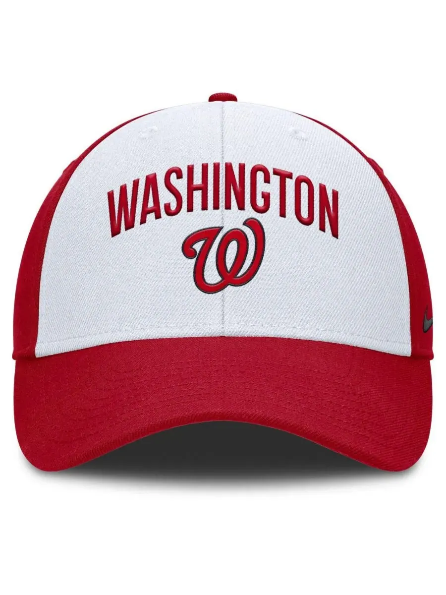 Nike Мужская регулируемая бейсболка Washington Nationals Club белого/красного цвета — изображение 2 из 4, белый красный