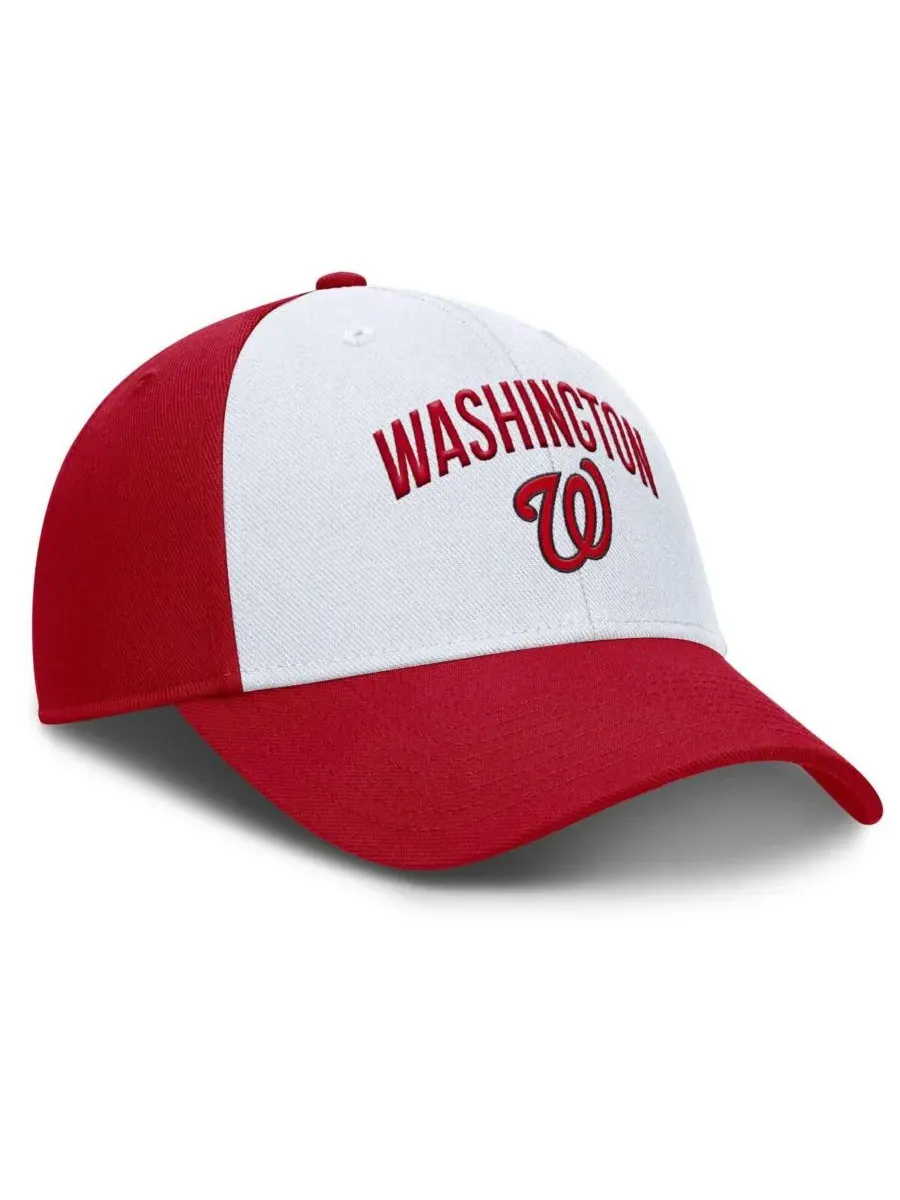 Nike Мужская регулируемая бейсболка Washington Nationals Club белого/красного цвета — изображение 3 из 4, белый красный