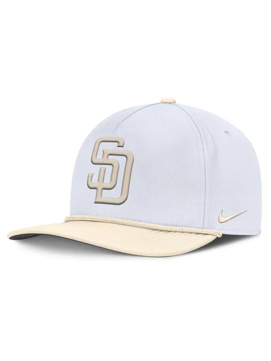 Nike Мужская бело-кремовая бейсболка San Diego Padres Pro Performance Snapback — изображение 1 из 4, белый кремовый