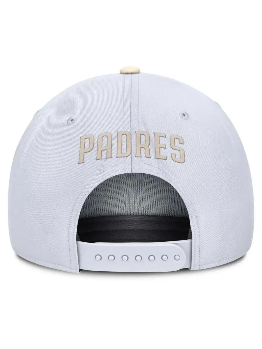 Nike Мужская бело-кремовая бейсболка San Diego Padres Pro Performance Snapback — изображение 4 из 4, белый кремовый