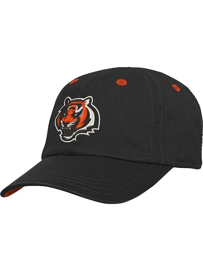 Черная гибкая шапка с напуском для мальчиков и девочек Cincinnati Bengals Team Outerstuff — изображение 1 из 3, черный