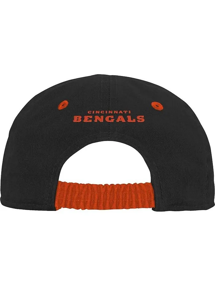Черная гибкая шапка с напуском для мальчиков и девочек Cincinnati Bengals Team Outerstuff — изображение 3 из 3, черный