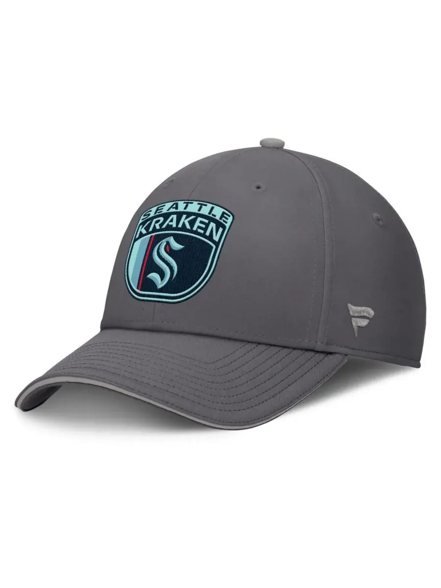 Fanatics Мужская серая кепка Seattle Kraken Home Ice Flex — изображение 1 из 3, серый