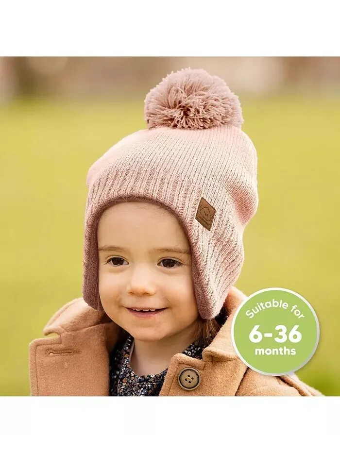 Muff Baby Beanie, Детская шапка для мальчиков, девочек, Зимние шапки для детей, новорожденных — изображение 2 из 9