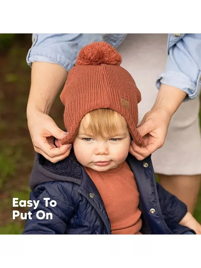 Muff Baby Beanie, Детская шапка для мальчиков, девочек, Зимние шапки для детей, новорожденных — изображение 4 из 9