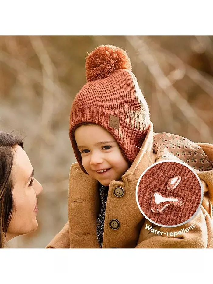 Muff Baby Beanie, Детская шапка для мальчиков, девочек, Зимние шапки для детей, новорожденных — изображение 7 из 9