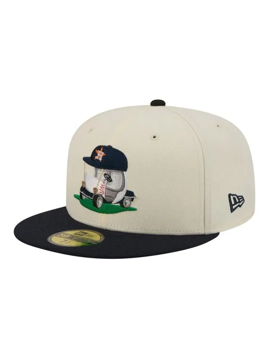 Кепка New Era 59FIFTY с вышивкой Bullpen Cart — изображение 3 из 5, кремовый темно-синий