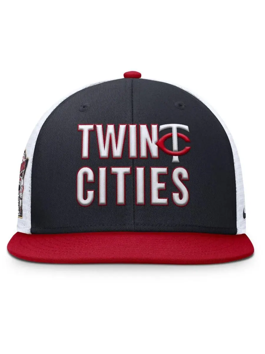 Nike Мужская темно-синяя бейсболка Minnesota Twins Pro Trucker Snapback — изображение 4 из 4, темно-синий