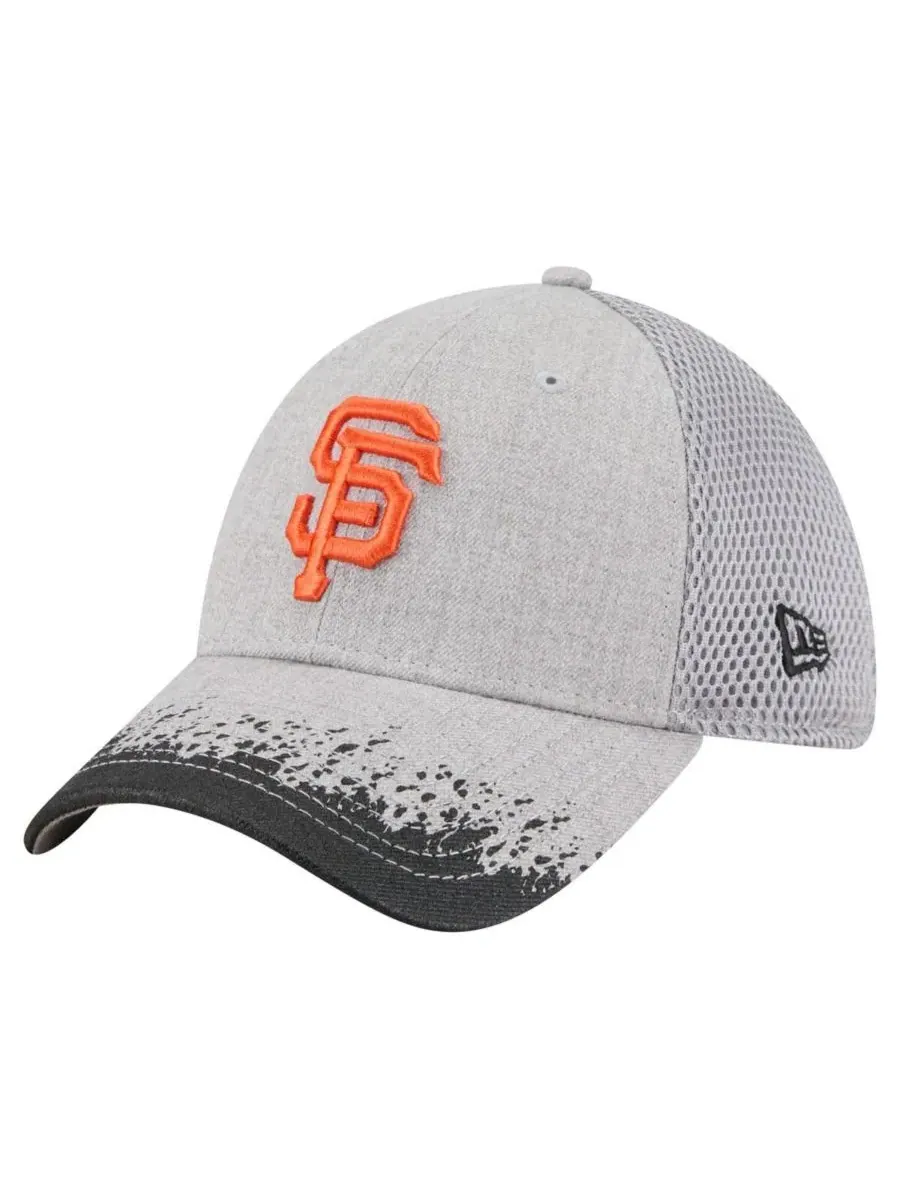 Кепка с козырьком с принтом, модель Visor Paint Splatter 39THIRTY Flex Hat New Era — изображение 1 из 4, серый