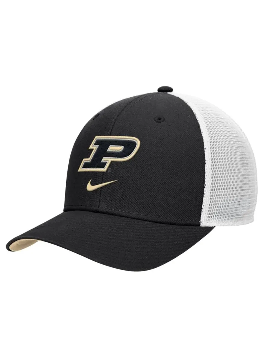 Бейсболка Nike Rise Trucker Dri-FIT с вышивкой Purdue Boilermakers — изображение 1 из 3, черный