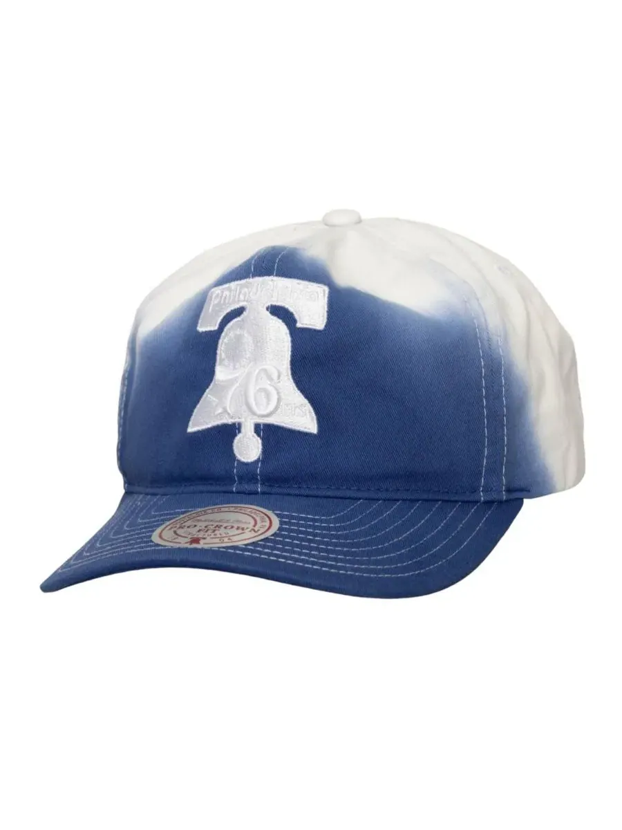 Кепка с дип-дай окраской Philadelphia 76ers Mitchell & Ness — изображение 1 из 3, белый