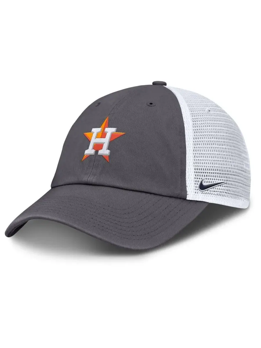 Nike Мужская серая регулируемая кепка-тракер с символикой команды Houston Astros — изображение 1 из 4, серый