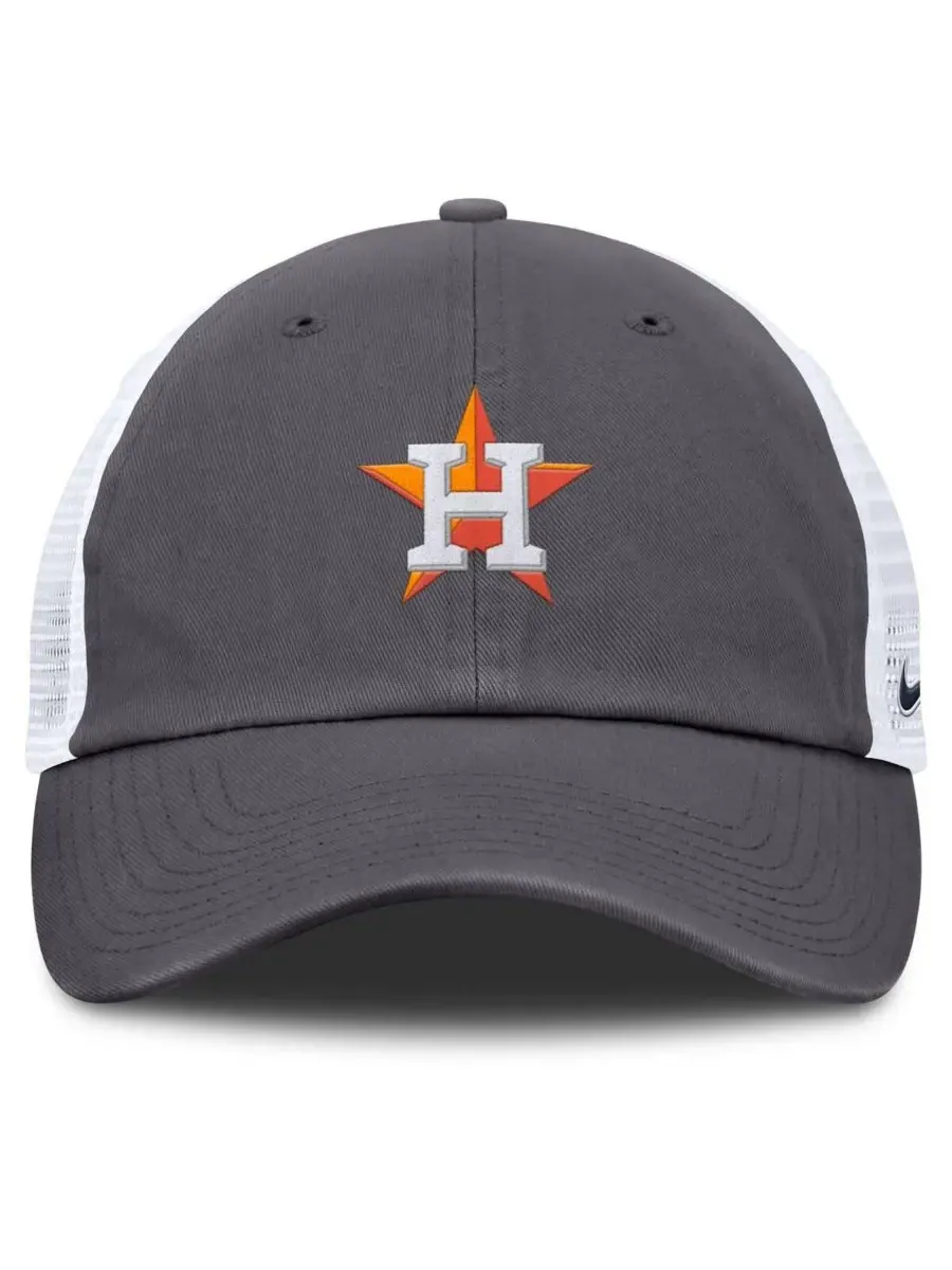 Nike Мужская серая регулируемая кепка-тракер с символикой команды Houston Astros — изображение 2 из 4, серый