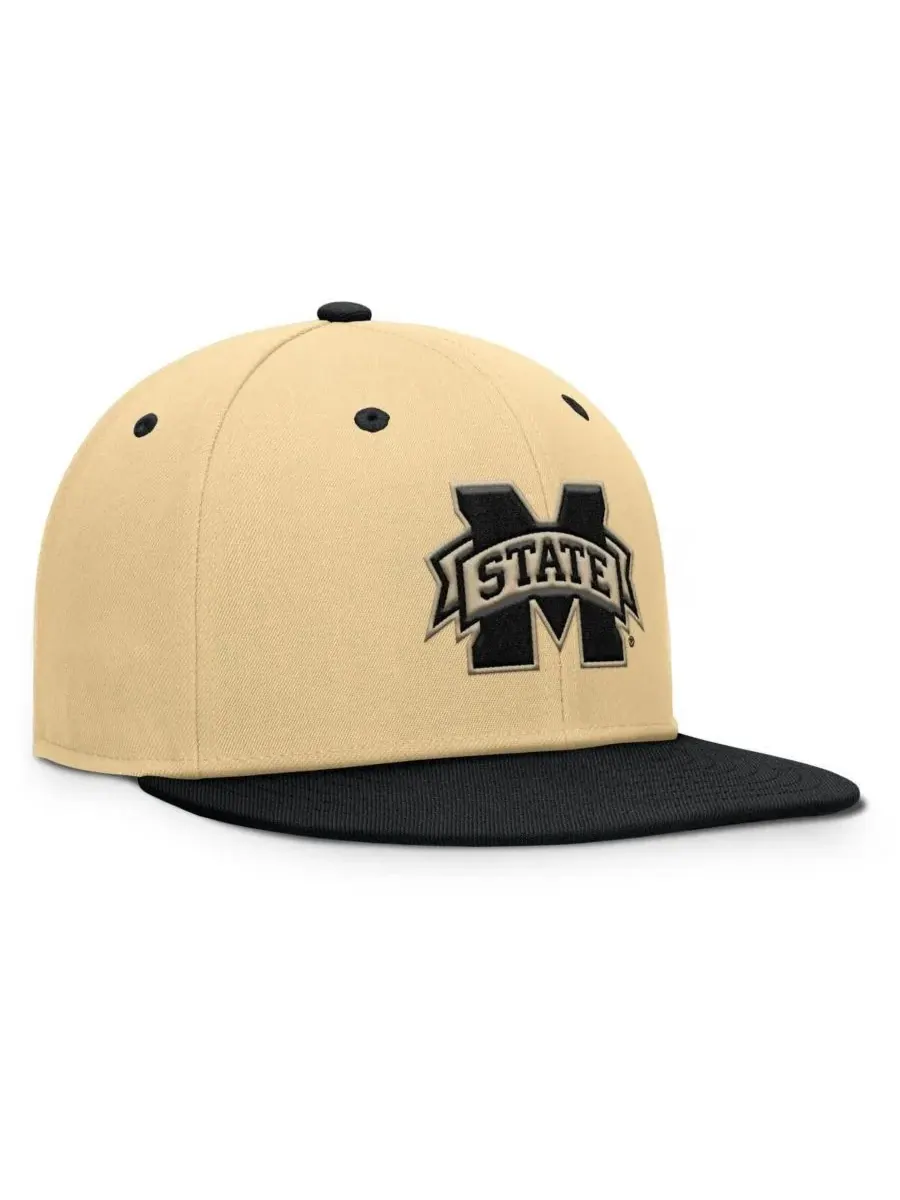 Fanatics Мужская бейсболка Balance Fitted цвета хаки/черный с символикой команды Mississippi State — изображение 3 из 4