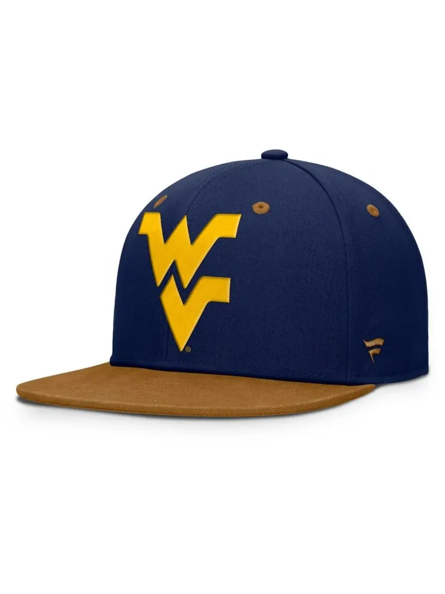 Fanatics Мужская кепка West Virginia Mountaineers Noboa темно-синего/коричневого цвета — изображение 1 из 4