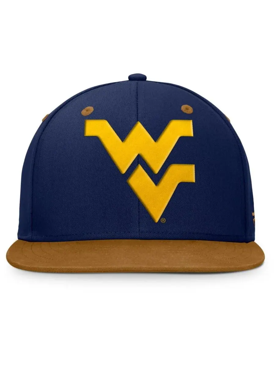 Fanatics Мужская кепка West Virginia Mountaineers Noboa темно-синего/коричневого цвета — изображение 2 из 4