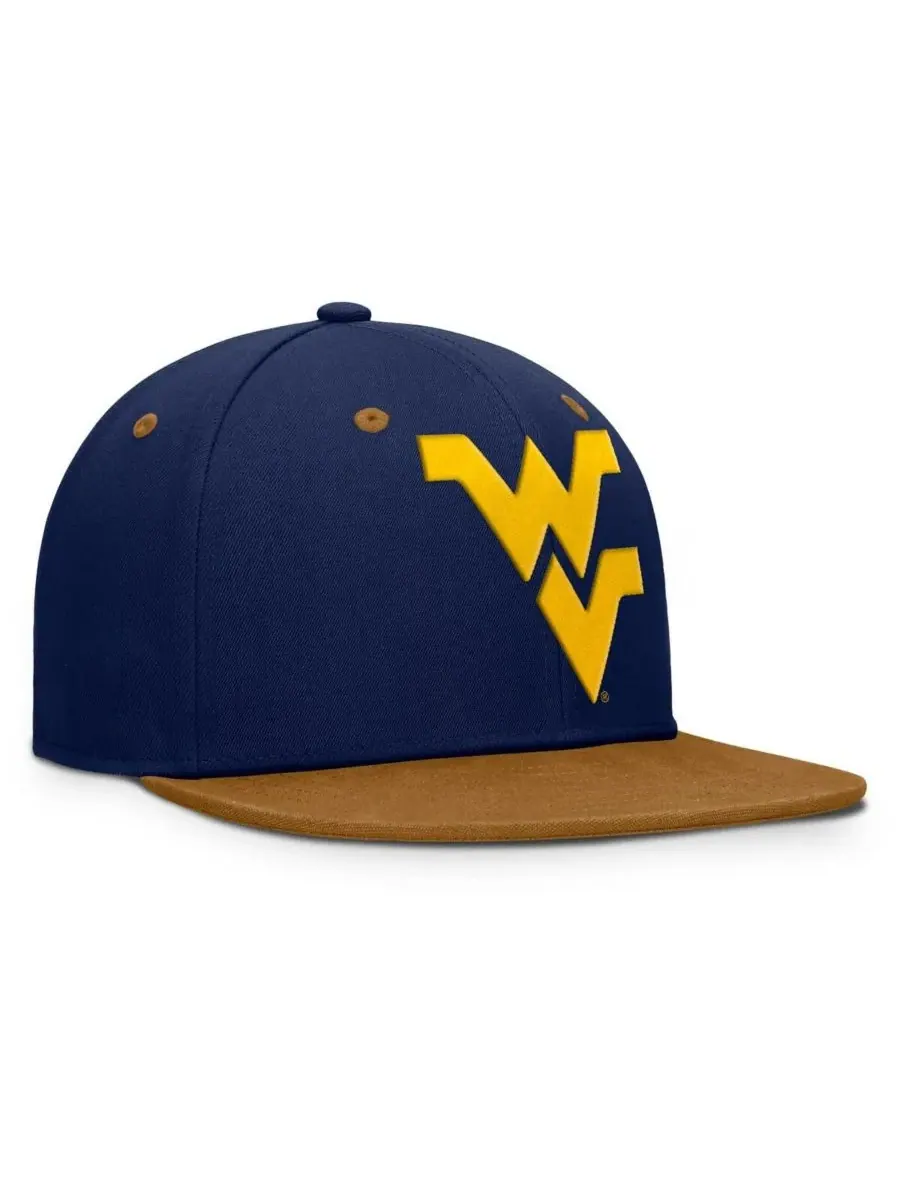 Fanatics Мужская кепка West Virginia Mountaineers Noboa темно-синего/коричневого цвета — изображение 3 из 4
