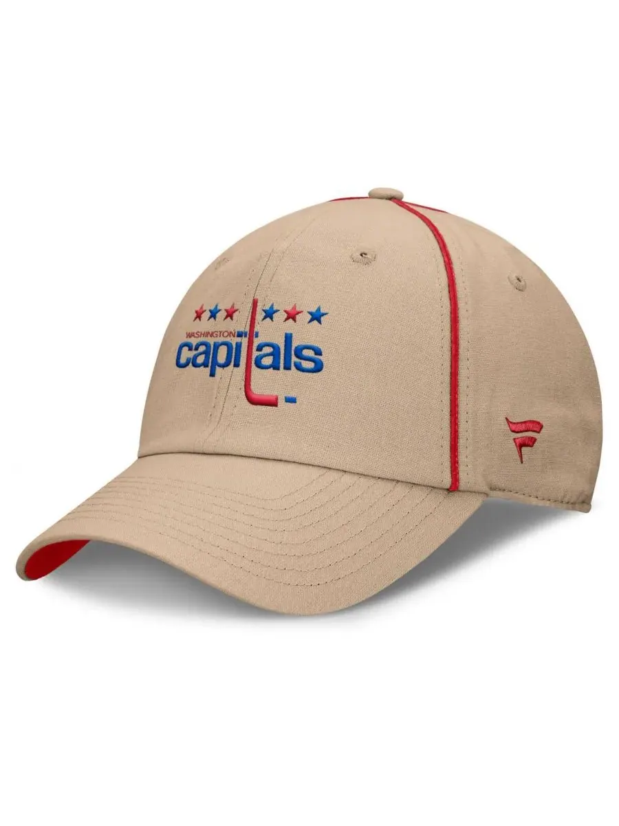 Fanatics Мужская регулируемая бейсболка Washington Capitals Heritage Setoff бежевого цвета — изображение 1 из 4, бежевый