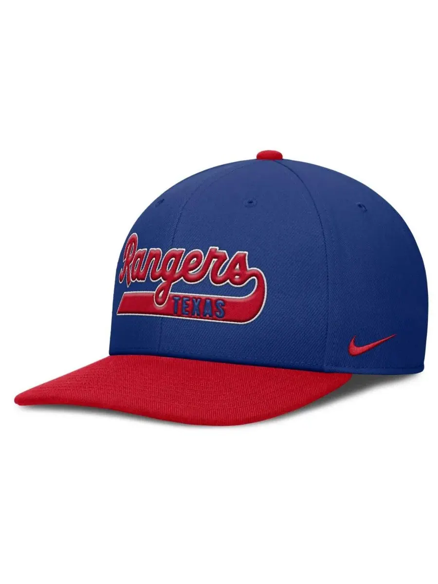 Nike Мужская бейсболка Texas Rangers Pro Performance Snapback королевского/красного цвета — изображение 3 из 4, красный