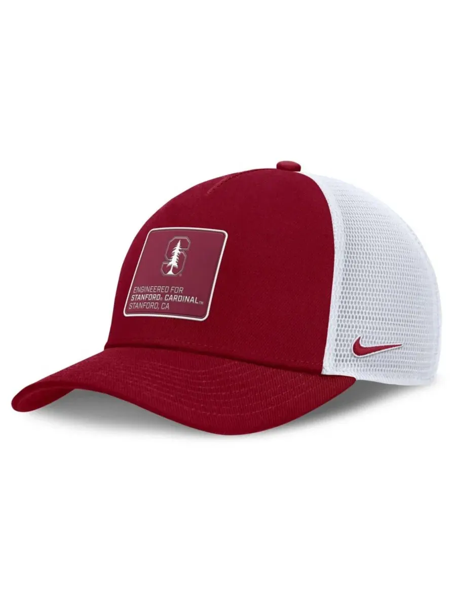 Кепка-тракер с высокой посадкой Stanford Cardinal 2025 On-Field Rise Engineered Trucker Nike — изображение 1 из 4, белый