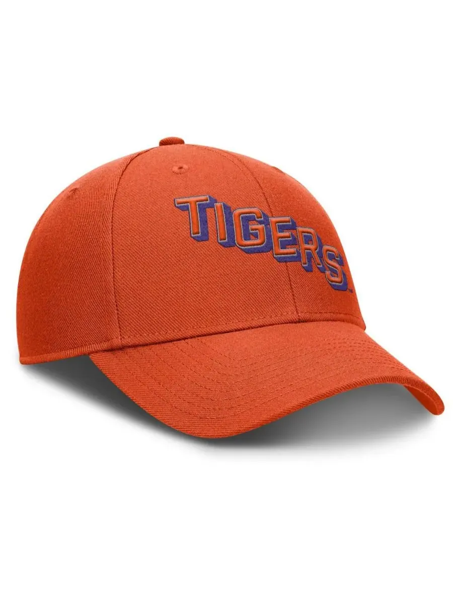 Nike Мужская оранжевая бейсболка Clemson Tigers Slanted Primetime Rise Performance с регулируемым — изображение 3 из 4