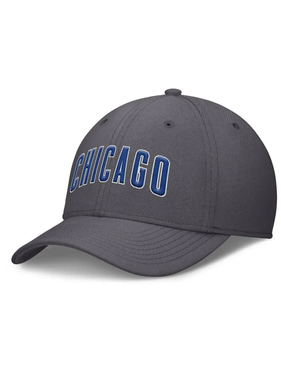 Nike Мужская серая бейсболка Chicago Cubs Swoosh Performance Flex — изображение 1 из 4, серый
