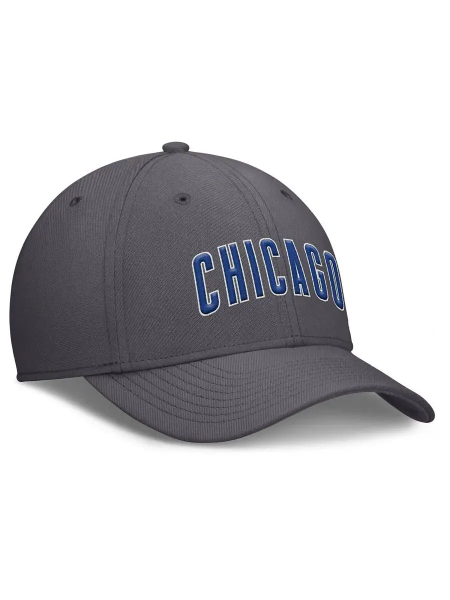 Nike Мужская серая бейсболка Chicago Cubs Swoosh Performance Flex — изображение 3 из 4, серый