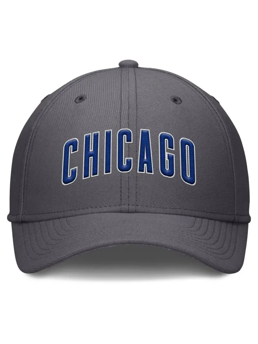 Nike Мужская серая бейсболка Chicago Cubs Swoosh Performance Flex — изображение 4 из 4, серый