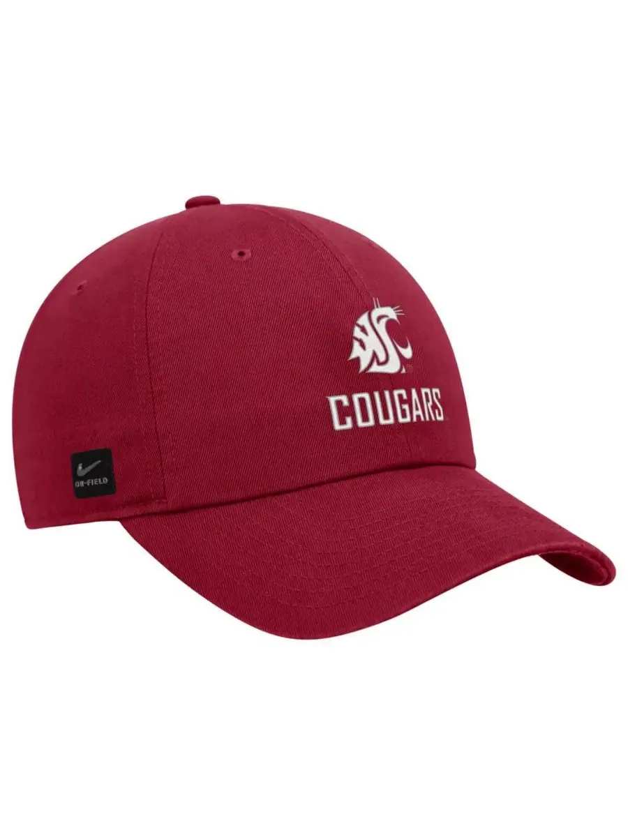 Nike Мужская регулируемая бейсболка с символикой команды Washington State Cougars 2025 года — изображение 1 из 3, красный