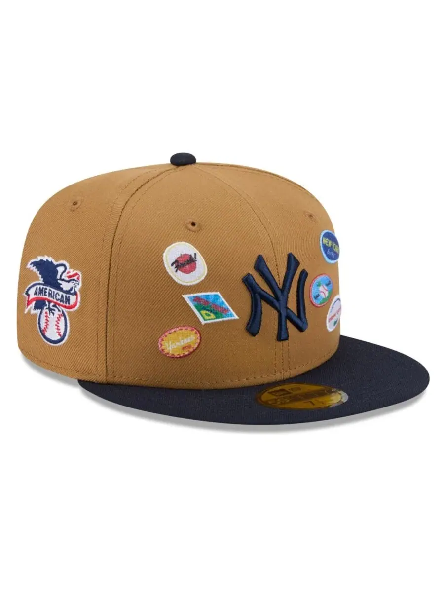 Кепка New York Yankees Fruit Sticker 59FIFTY New Era — изображение 1 из 5, бежевый