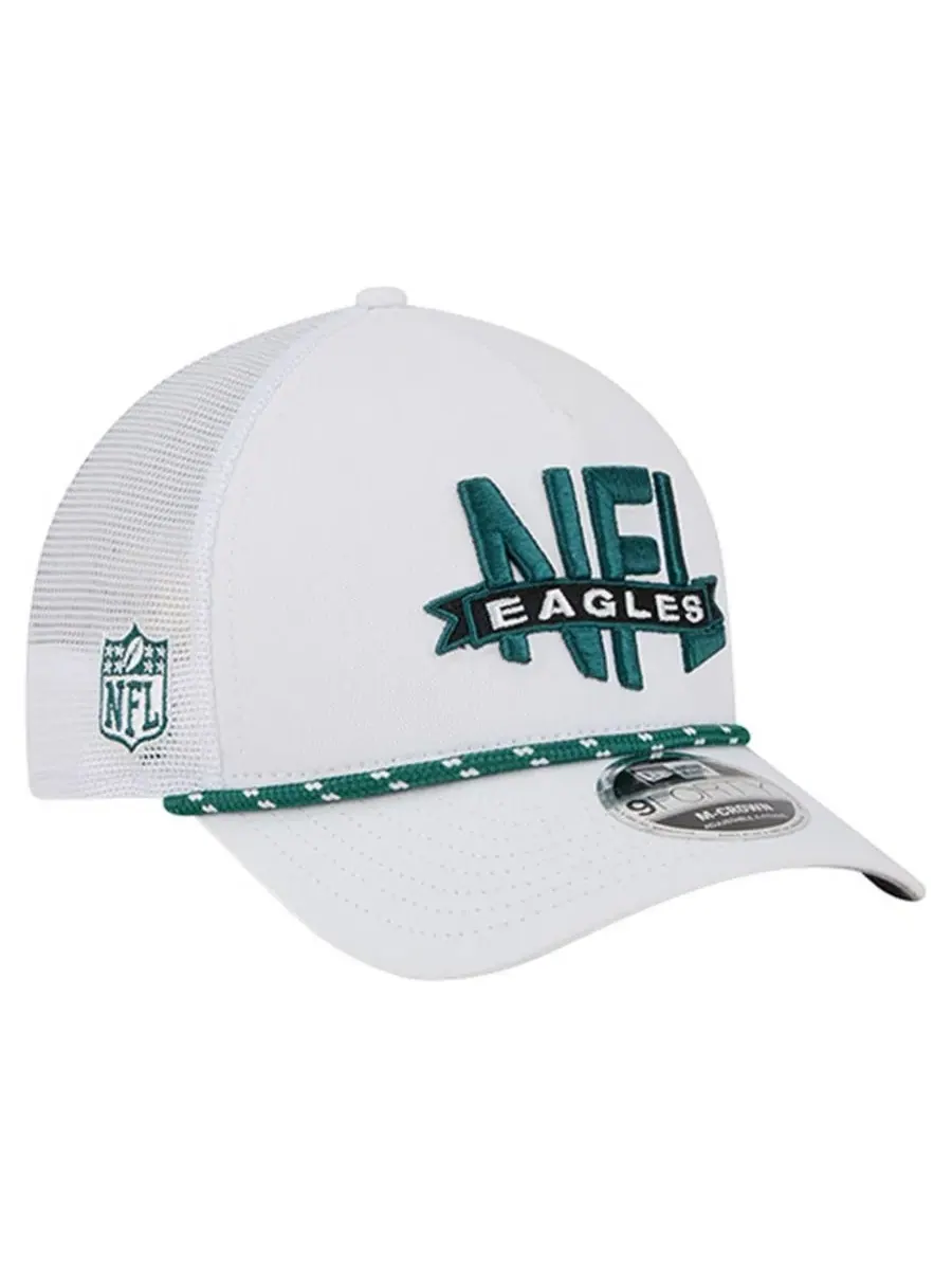 Кепка-тракер с принтом Philadelphia Eagles, модель 9FORTY A-Frame M-Crown New Era — изображение 1 из 5, белый