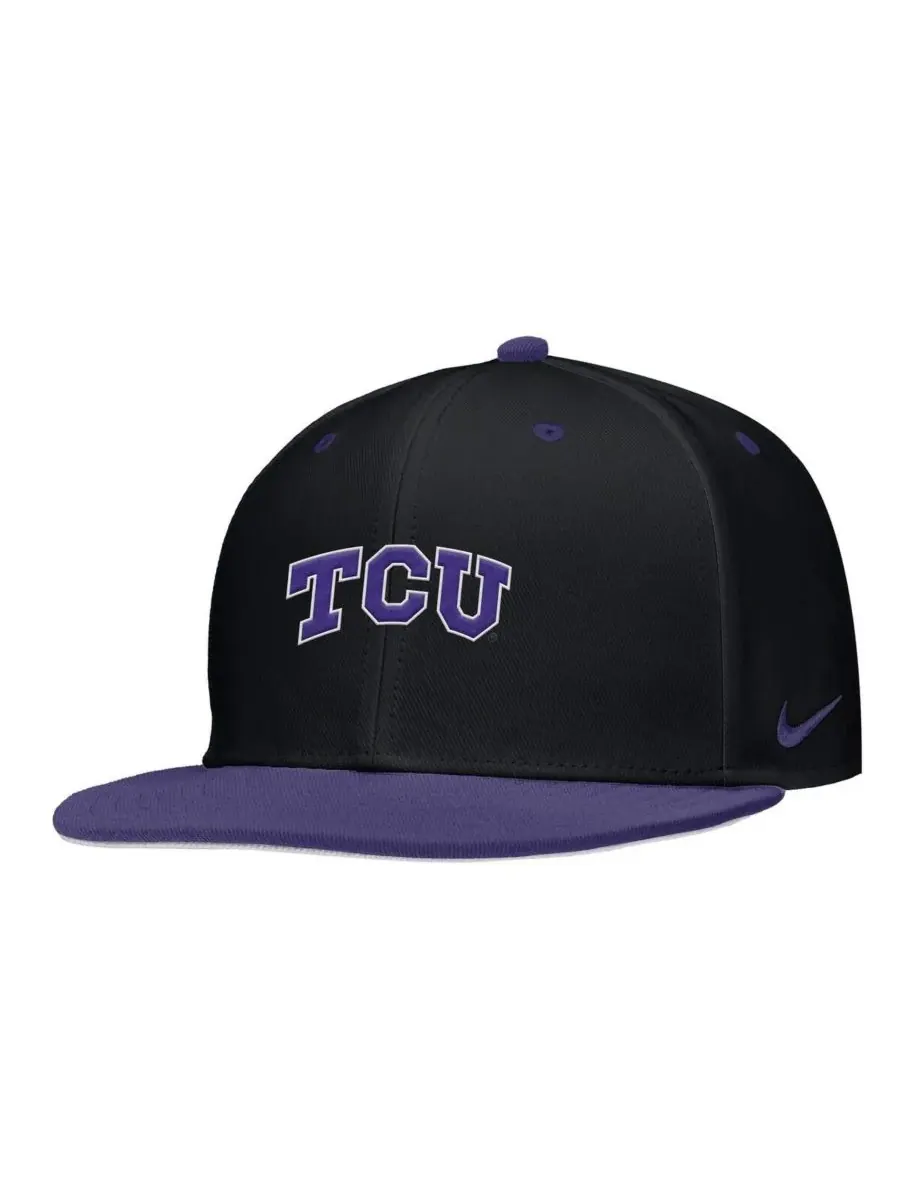 Nike Мужская черная бейсболка TCU Horned Frogs для игры в бейсбол — изображение 1 из 3, черный
