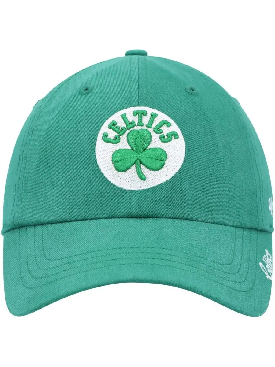 '47 Brand Женская регулируемая кепка цвета "келли-зеленый" с логотипом Boston Celtics Miata Clean Up — изображение 3 из 4