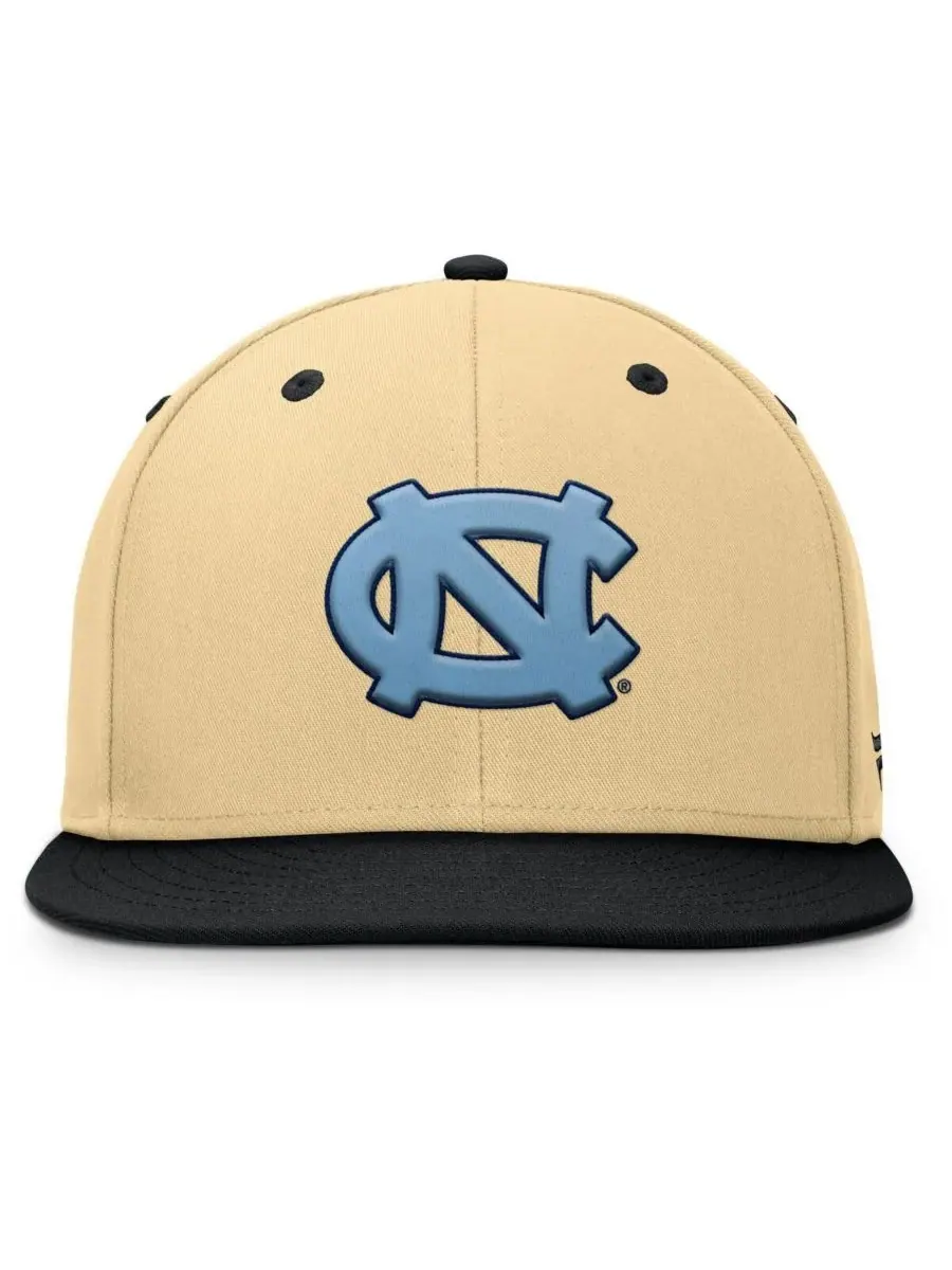 Fanatics Мужская золотисто-черная бейсболка North Carolina Tar Heels Balance Fitted Hat — изображение 2 из 4, хаки черный
