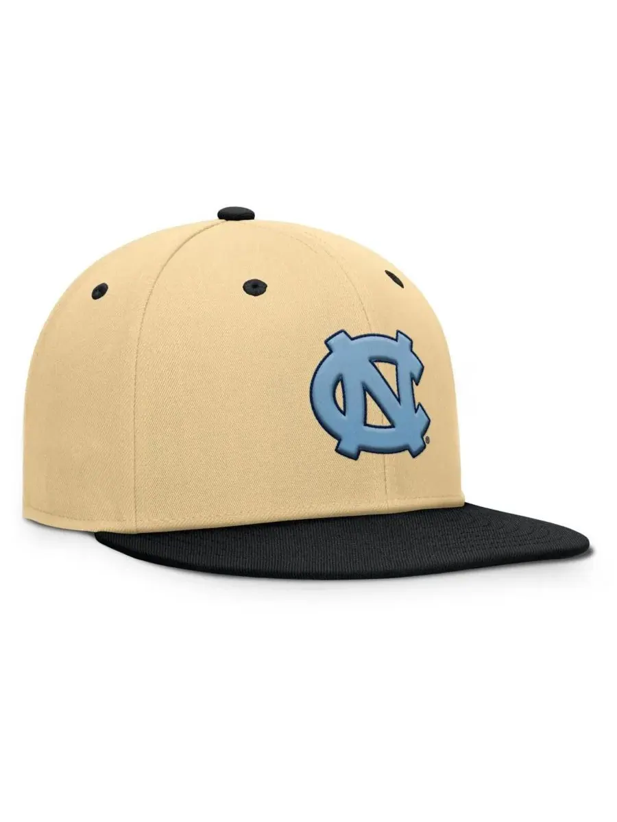 Fanatics Мужская золотисто-черная бейсболка North Carolina Tar Heels Balance Fitted Hat — изображение 3 из 4, хаки черный