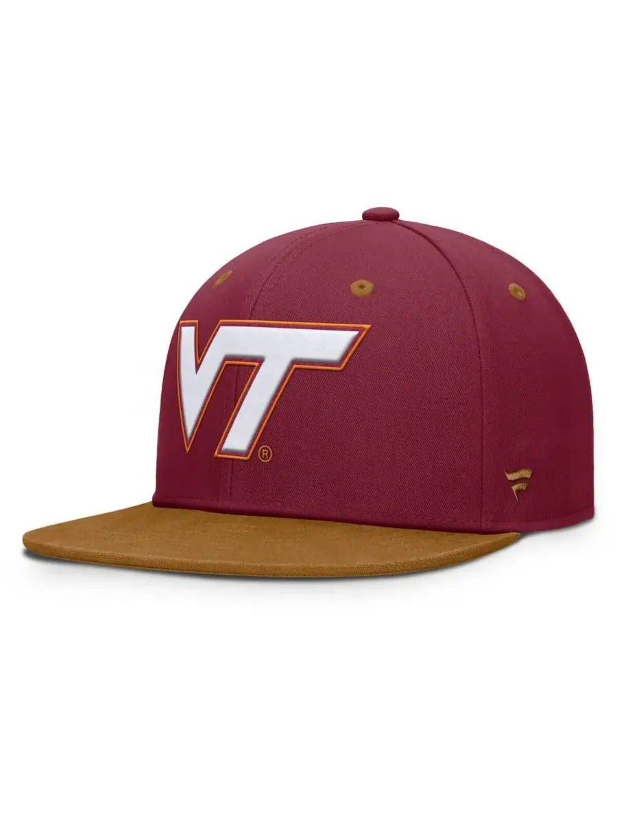 Fanatics Мужская бордово-коричневая кепка Virginia Tech Hokies NoBo Fitted Hat — изображение 1 из 4, коричневый