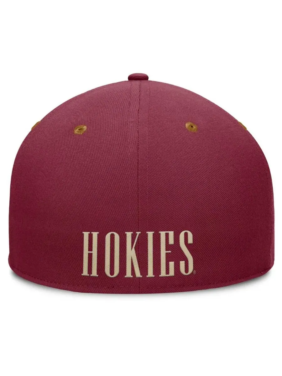Fanatics Мужская бордово-коричневая кепка Virginia Tech Hokies NoBo Fitted Hat — изображение 2 из 4, коричневый
