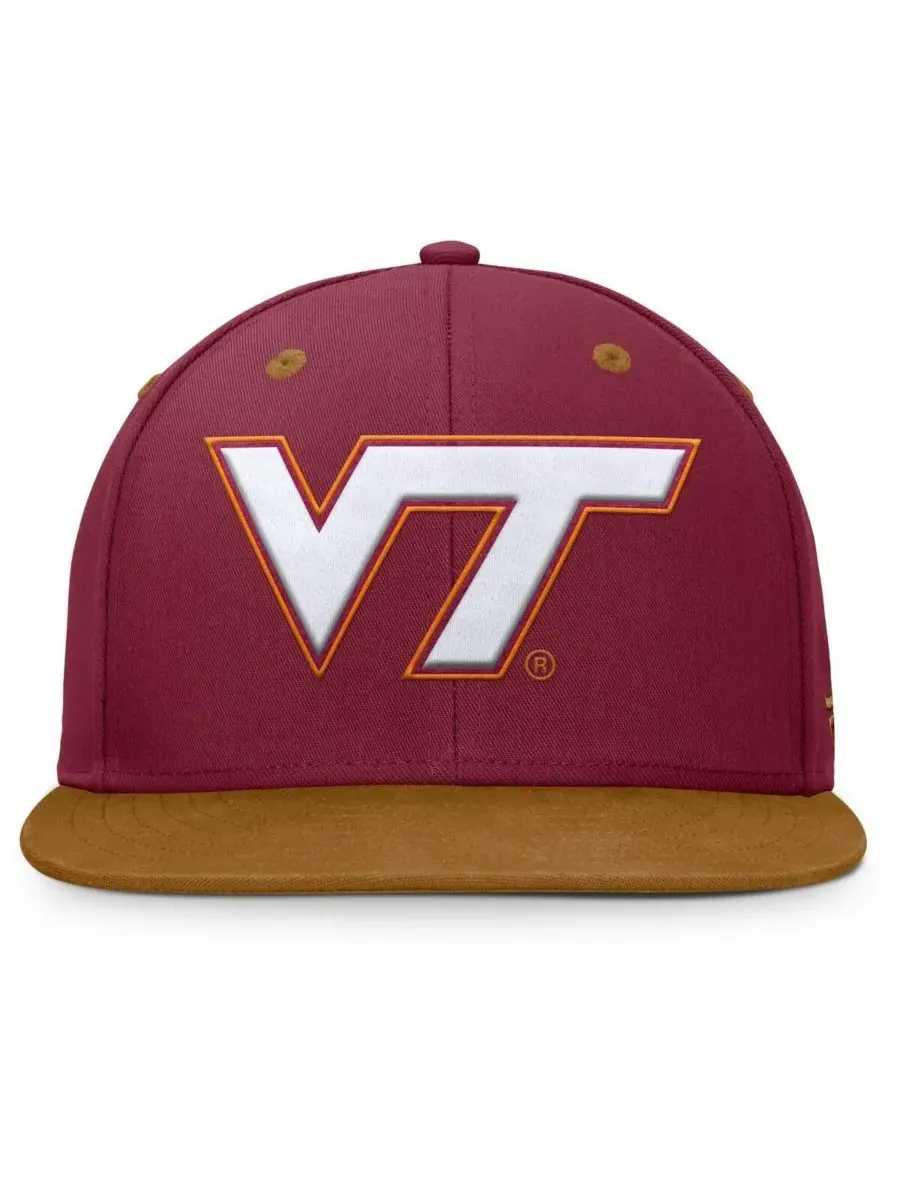 Fanatics Мужская бордово-коричневая кепка Virginia Tech Hokies NoBo Fitted Hat — изображение 4 из 4, коричневый