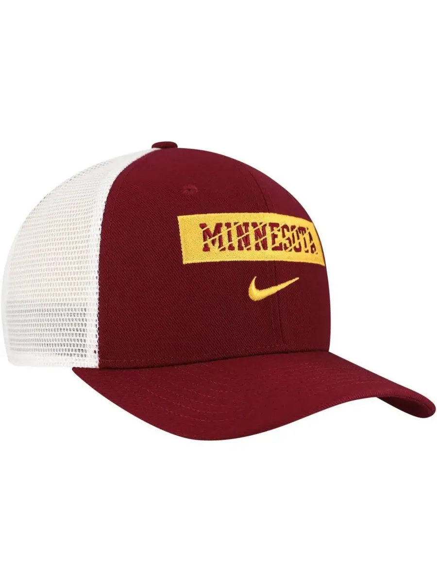 Nike Мужская регулируемая кепка-тракер бордового цвета с символикой Minnesota Golden Gophers сезона — изображение 3 из 4