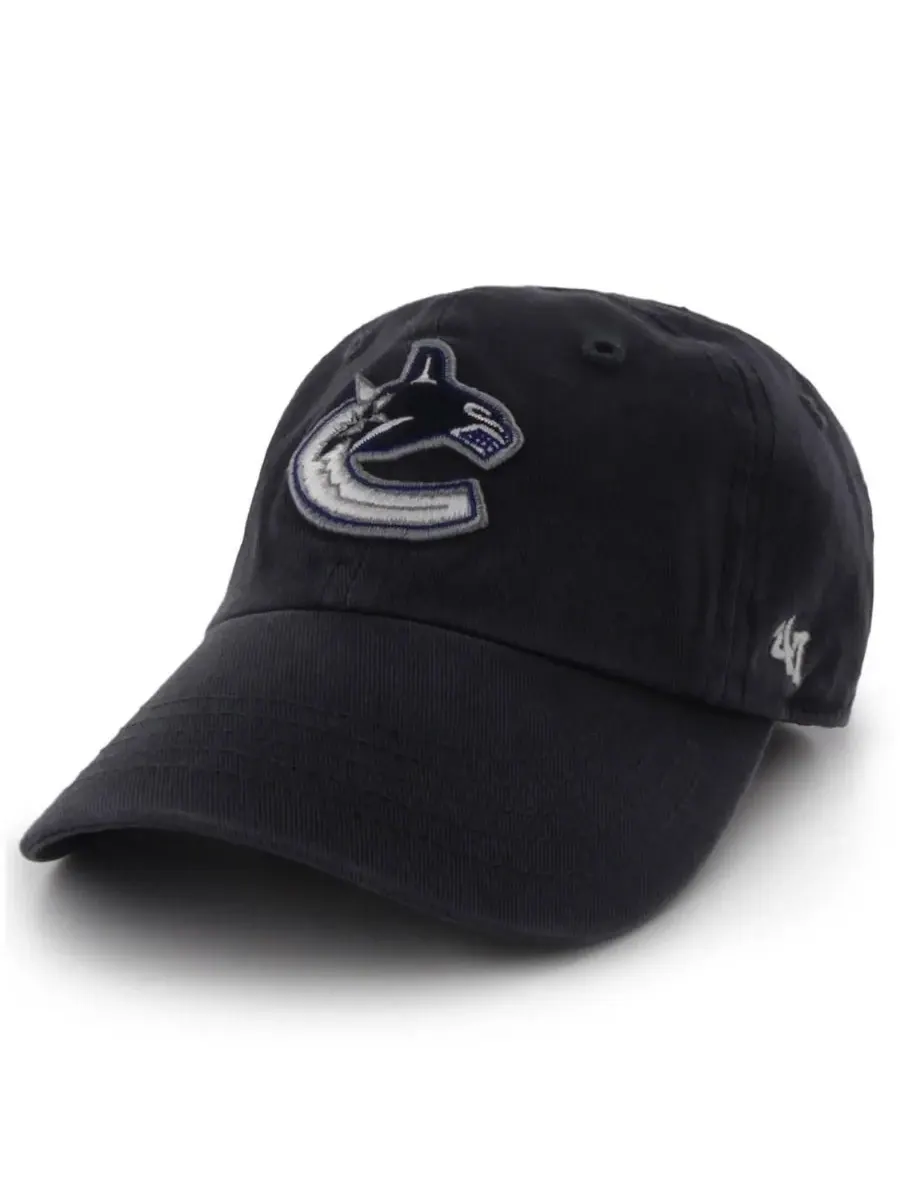 '47 Brand Мужская регулируемая кепка темно-синего цвета с символикой команды Vancouver Canucks — изображение 1 из 1