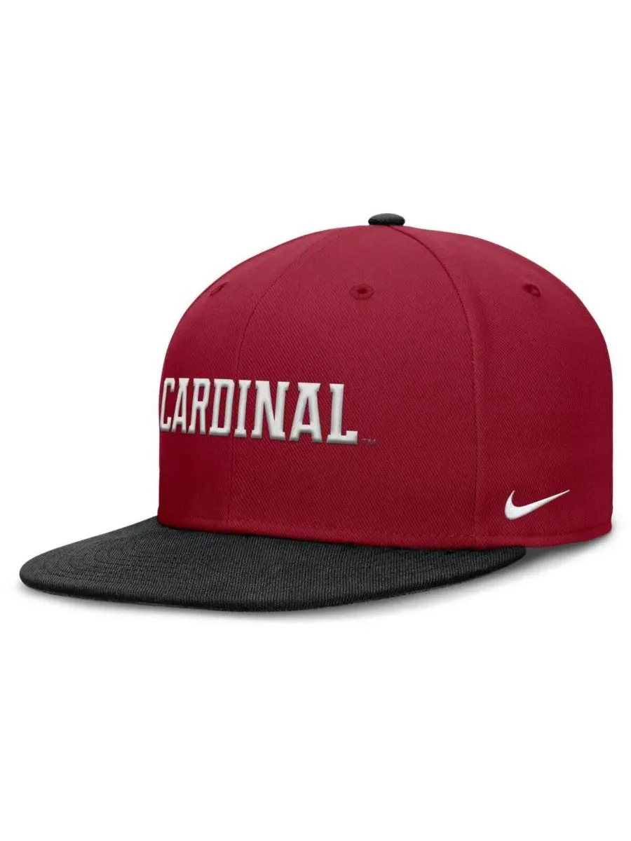 Nike Мужская бейсболка Stanford Cardinal Two-Tone Primetime Performance Fitted Hat в расцветке — изображение 1 из 4, черный