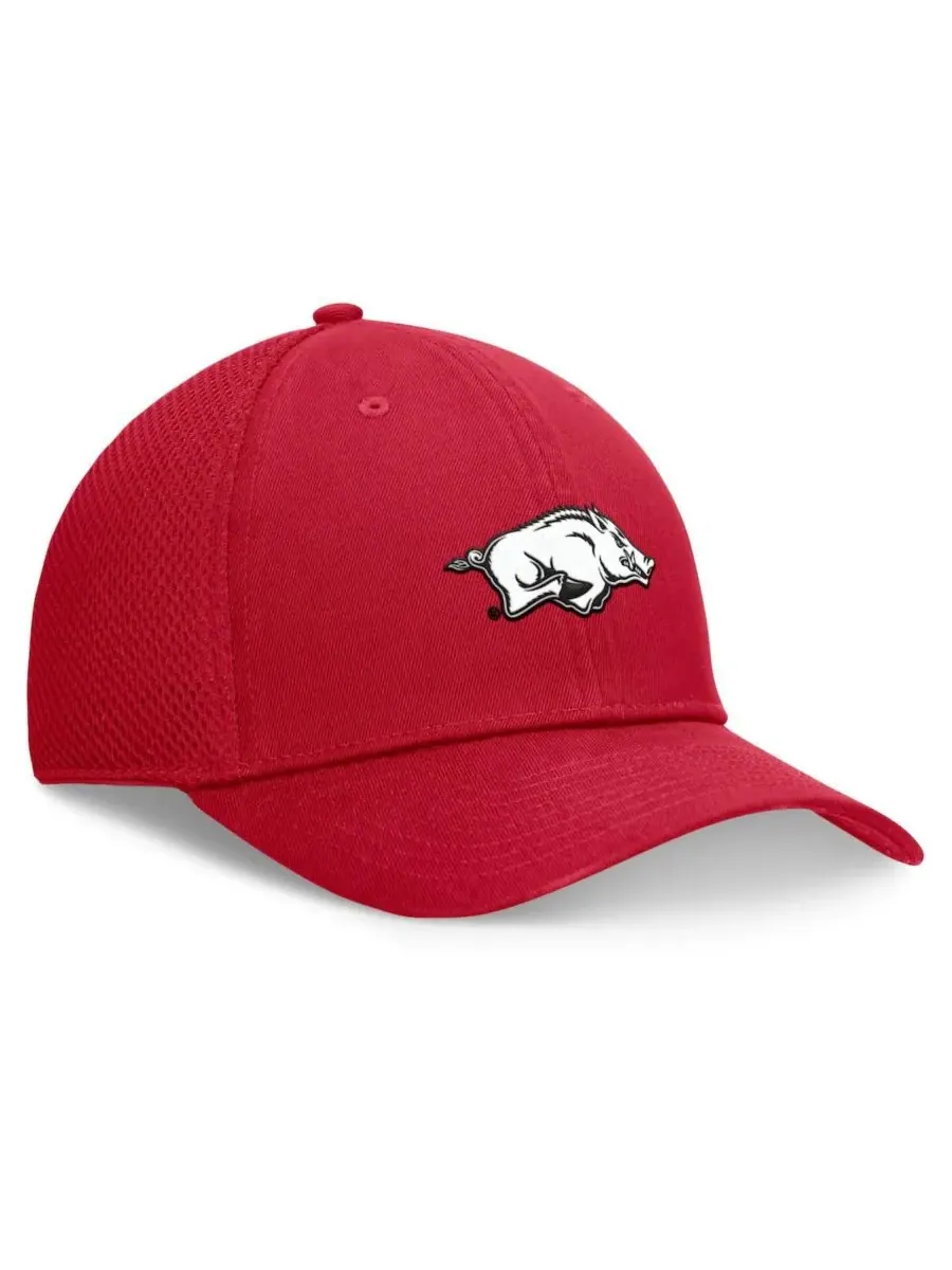 Мужская кепка Cardinal Arkansas Razorbacks Spacer Flex Hat Top of the World — изображение 3 из 4, красный