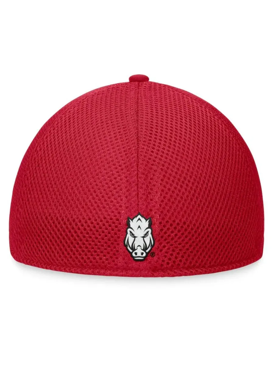 Мужская кепка Cardinal Arkansas Razorbacks Spacer Flex Hat Top of the World — изображение 4 из 4, красный