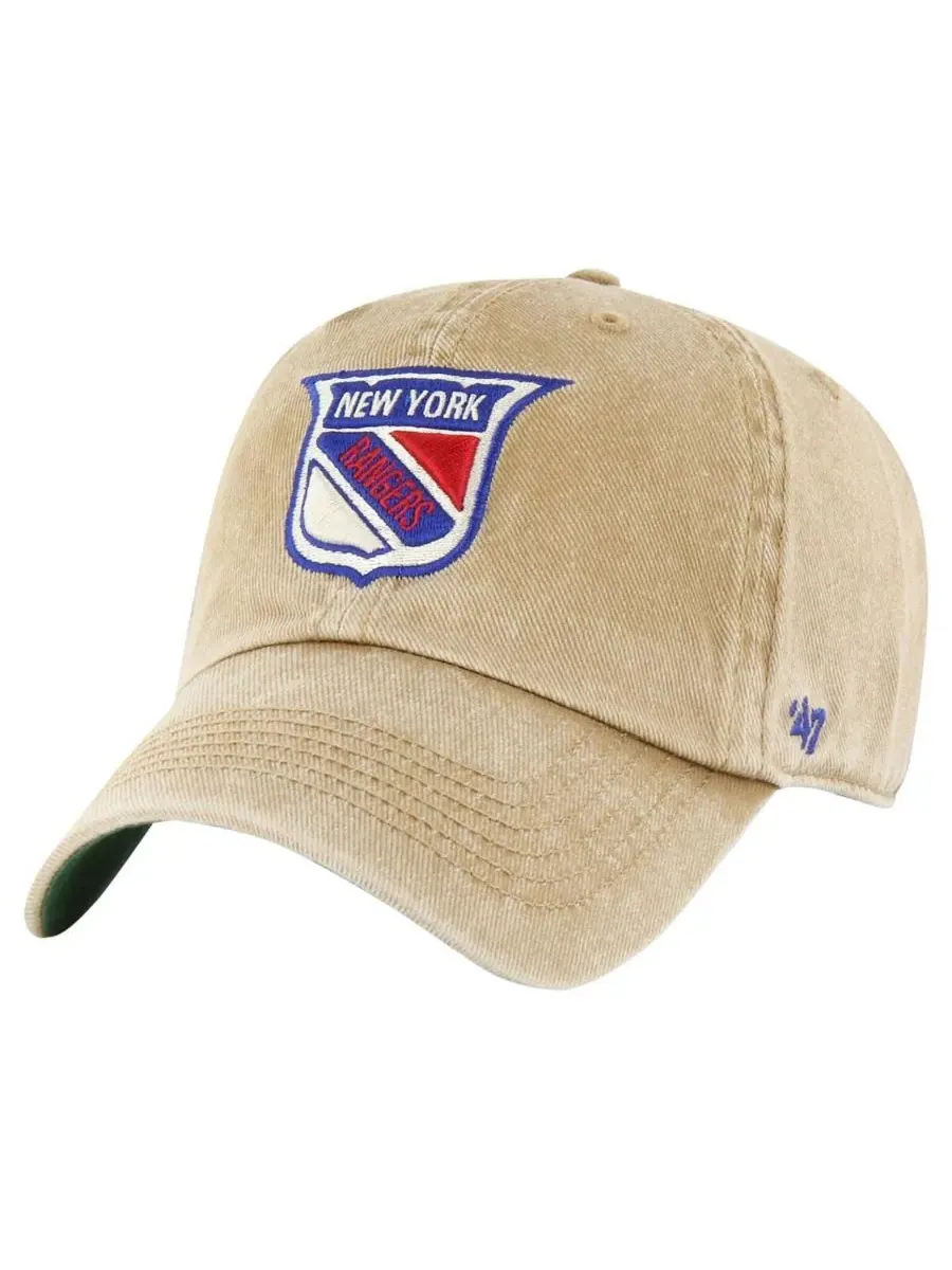 '47 Brand Мужская регулируемая кепка цвета хаки с символикой New York Rangers Earldor Clean Up — изображение 3 из 3