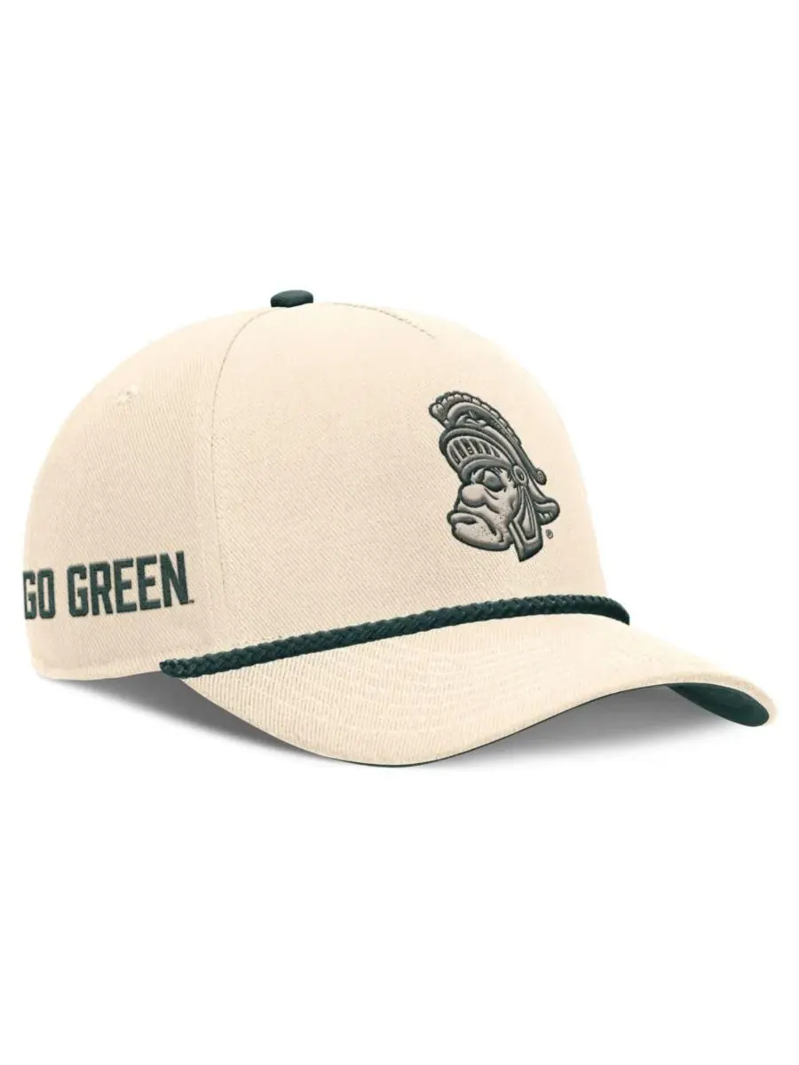 Кепка Nike Michigan State Spartans Legacy Vintage Rope Rise — изображение 1 из 5, натуральный зеленый