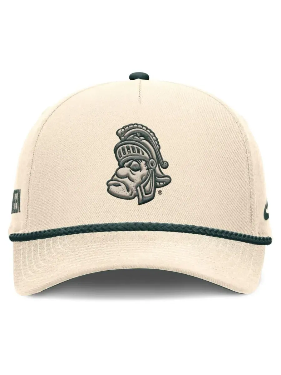 Кепка Nike Michigan State Spartans Legacy Vintage Rope Rise — изображение 2 из 5, натуральный зеленый