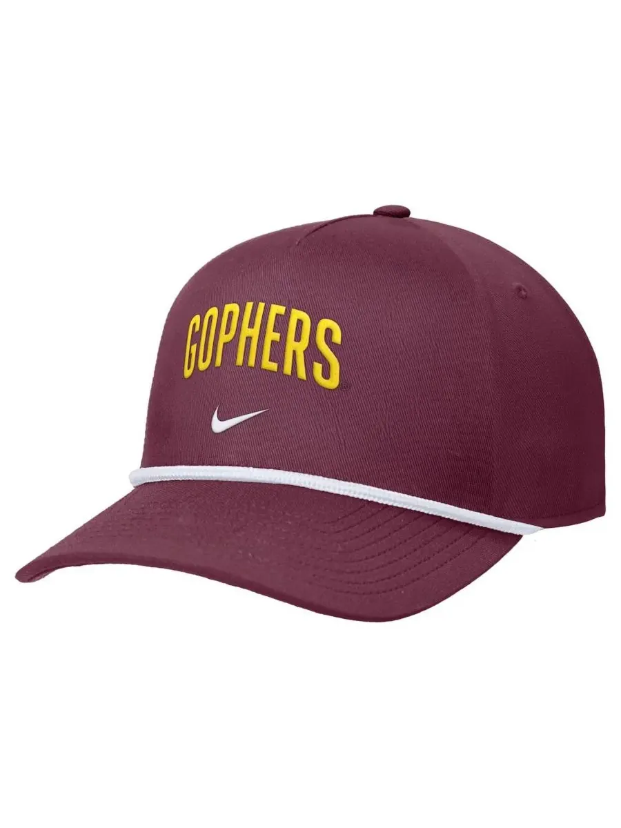 Nike Мужская регулируемая кепка Minnesota Golden Gophers бордового цвета — изображение 1 из 2, коричневый